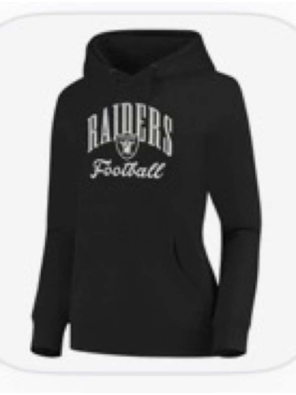 NWT Raiders Football Women's Black Hoodie Sweatshirt Size 3XL
